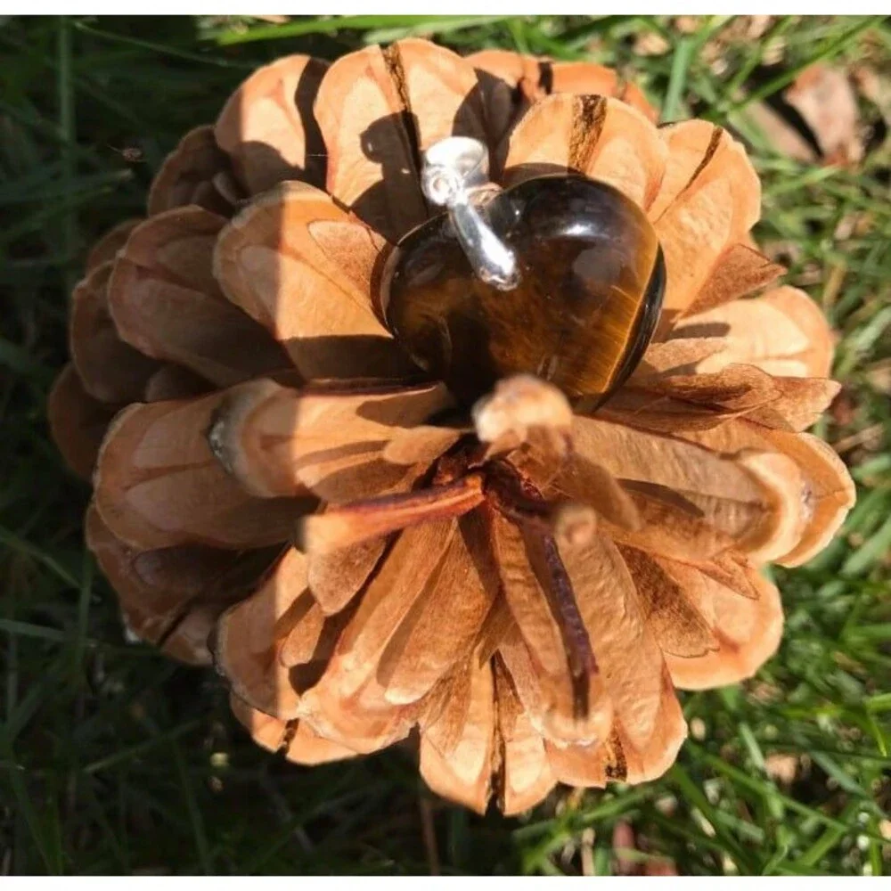 Beautiful Golden Tiger Eye Heart Pendant